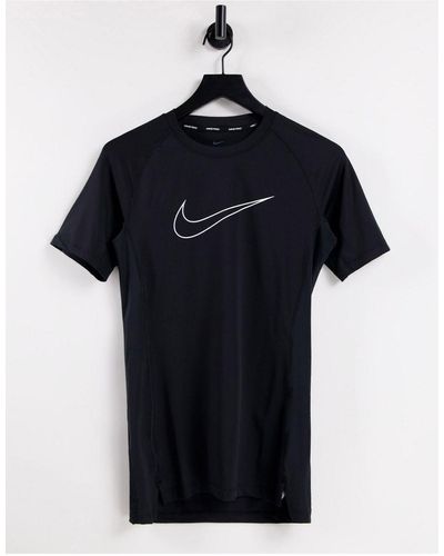 Nike Nike pro training - t-shirt base layer nera - Nero
