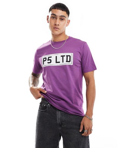PS by Paul Smith T-shirt With Number Plate Print - Purple