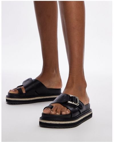 TOPSHOP – jenny – sandalen im espadrilles-stil - Braun
