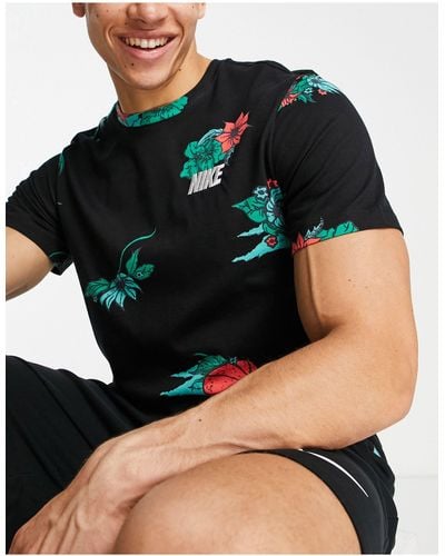 Nike Basketball Tropical All Over Print T-shirt - Black