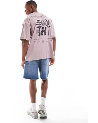 ASOS Oversized T-shirt With Abstract Back Print - Pink