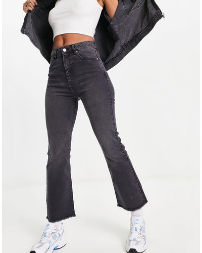 Miss Selfridge Cropped Kick Flare-jeans - Blauw