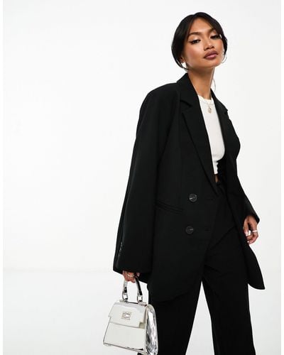Y.A.S Tailored Double Breasted Blazer Co-ord - Black