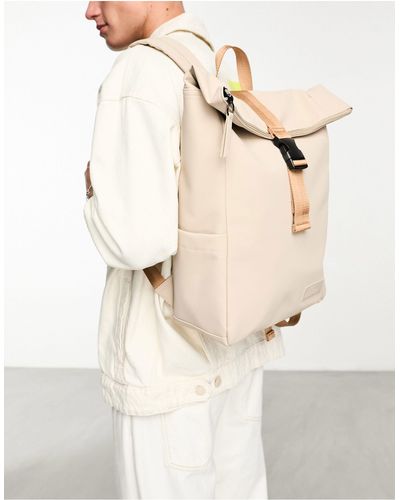 Pull&Bear Roll Top Backpack - Natural