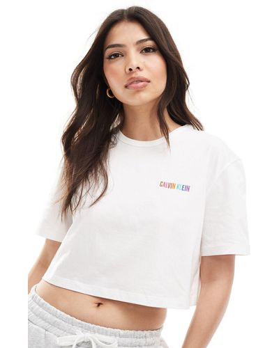 Calvin Klein Intense Power Pride Cotton Crewneck T-shirt - White