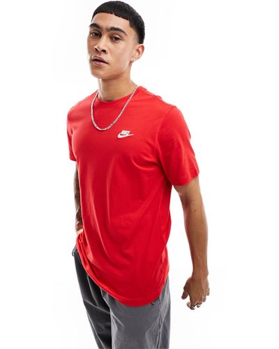 Nike – club – unisex-t-shirt - Rot