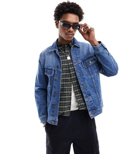 Lee Jeans Relaxed Fit Denim Rider Jacket - Blue