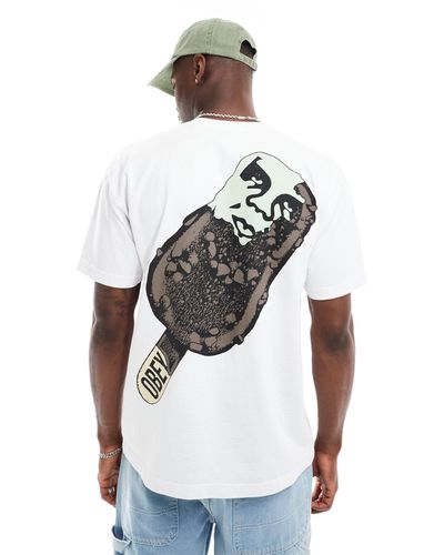 Obey Ice Cream Graphic T-shirt - White