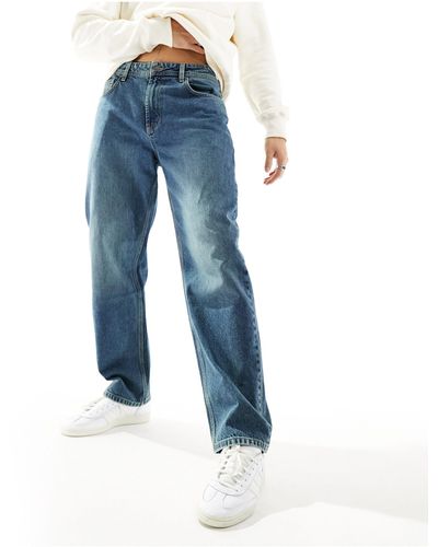 Cotton On Cotton on - jeans ampi anni '90 lavaggio con tinta - Blu
