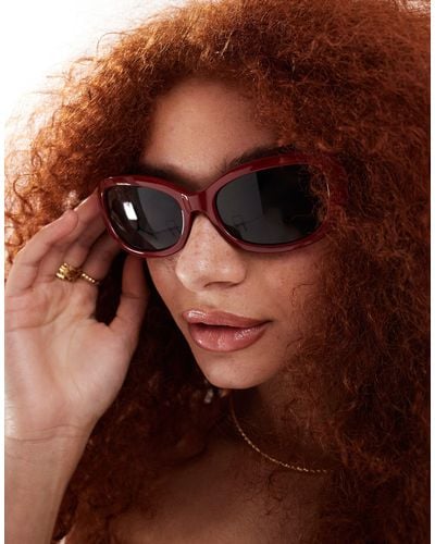 Aire X Asos Apsis Oval Sunglasses - Brown