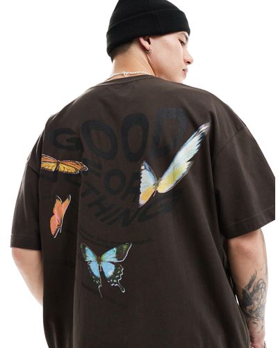 Good For Nothing T-shirt d'ensemble imprimé en jersey - marron - Noir
