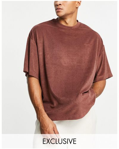 Collusion T-shirt oversize - Marrone