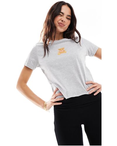 Miss Selfridge T-shirt à motif ourson - Blanc