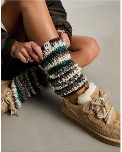 Reclaimed (vintage) Knitted Leg Warmer - Multicolour