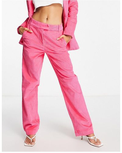 Vero Moda Tailored Straight Leg Suit Trousers Co-ord - Pink