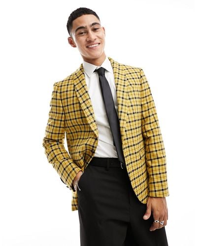 Twisted Tailor Austens Check Suit Jacket - Metallic
