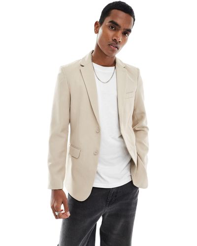 Only & Sons Slim Fit Suit Jacket - White