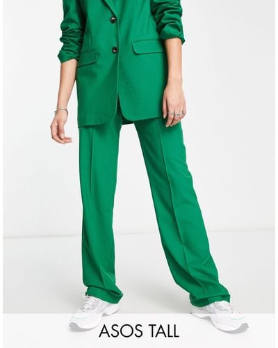ASOS Asos Design Tall Mix & Match Slim Straight Suit Trousers - Green
