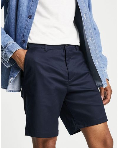 SELECTED – locker geschnittene chino-shorts - Blau