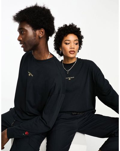 New Balance Part Of The Family Oversized Long Sleeve Top - Black