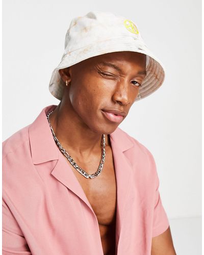 ASOS Cappello da pescatore tie-dye con simbolo della pace - Rosa