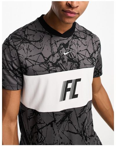 Nike Football Fc - maglia grigia e bianca - Nero
