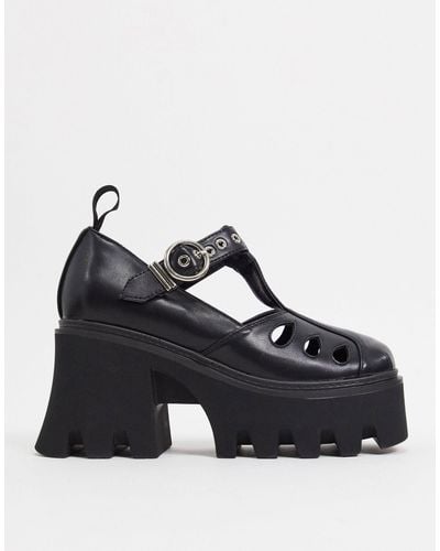 LAMODA Chunky Mary-jane Shoes - Black