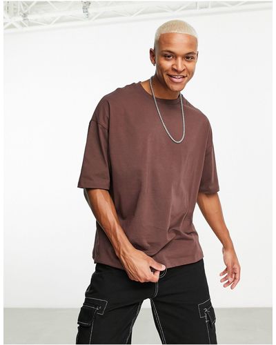ASOS Oversized T-shirt With Crew Neck - Red