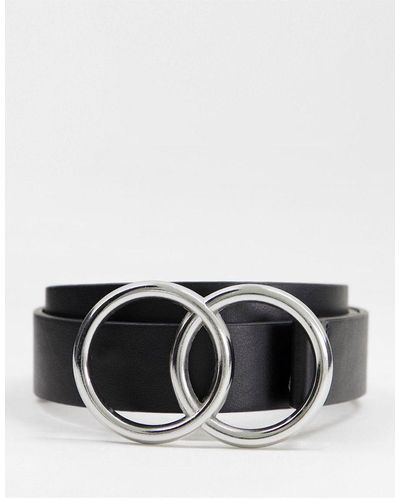 ASOS Bevelled Double Circle Waist And Hip Belt - Metallic