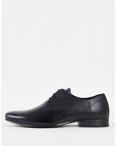 TOPMAN Bright Emboss Lace Up Shoes - Black