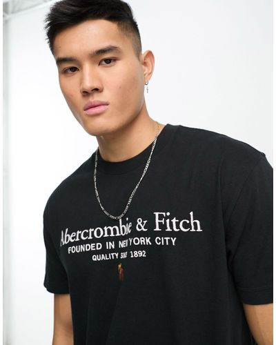Abercrombie & Fitch T-shirt Met Heritage-logo - Zwart