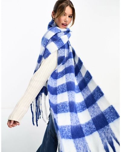 Glamorous Blanket Scarf - Blue