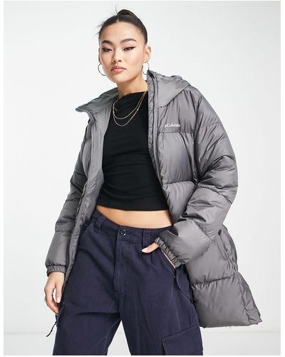 Columbia Puffect Mid Hooded Puffer Coat - Grey