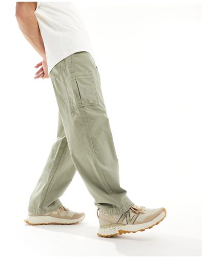 SELECTED Pantaloni stile cargo verdi vestibilità ampia - Bianco