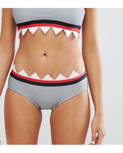 Lazy Oaf Shark Bite Bikini Bottom - Multicolor