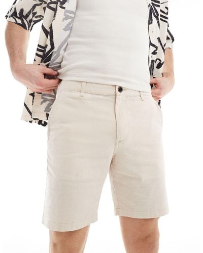 Jack & Jones Linen Mix Shorts - Natural