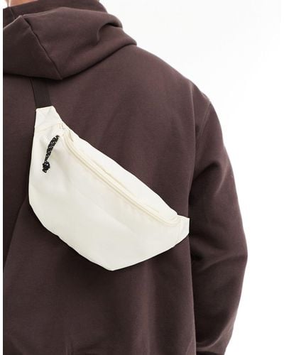 ASOS Cross Body Bum Bag With Cord Pullers - Brown