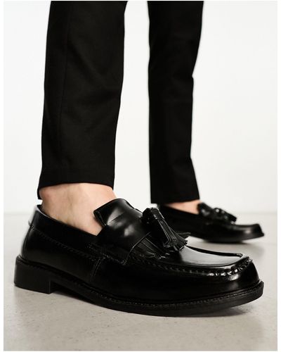 H by Hudson Exclusives - Archer - Leren Loafers - Zwart