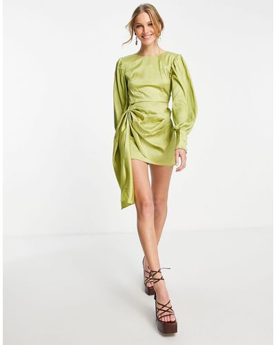 Ghospell – minikleid aus satin - Grün