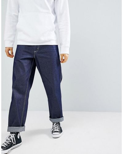Carhartt Pantalon simple coupe droite et décontractée - Bleu