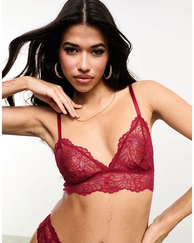 ASOS Sienna Lace Triangle Bra - Red