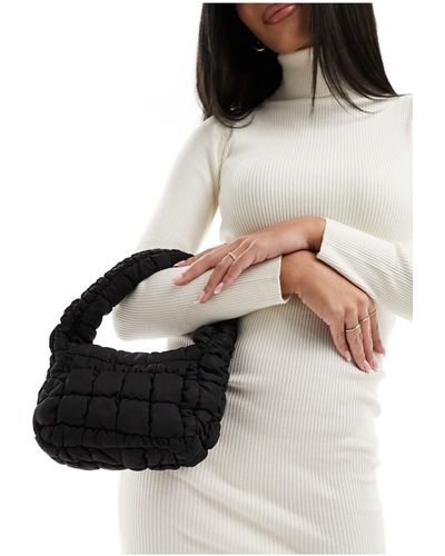 Glamorous – wattierte handtasche aus em nylon - Schwarz