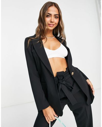 Miss Selfridge Single Breasted Blazer - Black