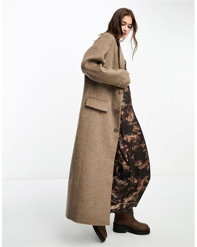 Reclaimed (vintage) Maxi Length Duster Coat - Natural