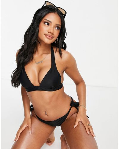 South Beach Halterneck Bikini Set - Black