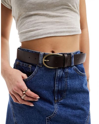 ASOS Cintura da jeans per vita e fianchi con fibbia a mezzaluna - Blu