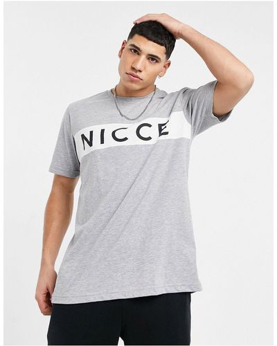 Nicce London Loungewear Sofa Panel T-shirt - Grey