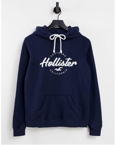 Hollister Core Logo Hoodie - Blue