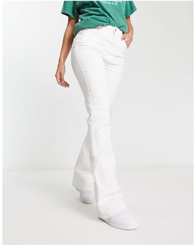 Pieces peggy - Flared Jeans - Wit