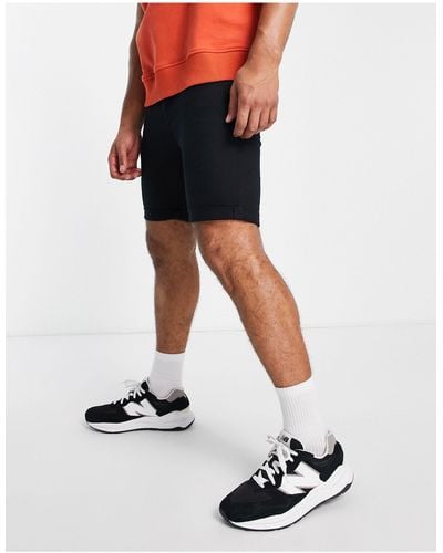 TOPMAN Skinny Shorts Met Stretch - Zwart